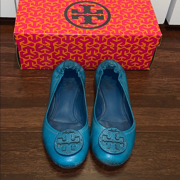 Tory Burch Peacock Feather Flats size 6 - Picture 2 of 7
